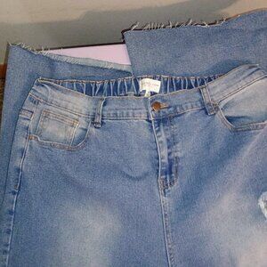 Chic Soul Distressed Flare High Rise Size a3XL